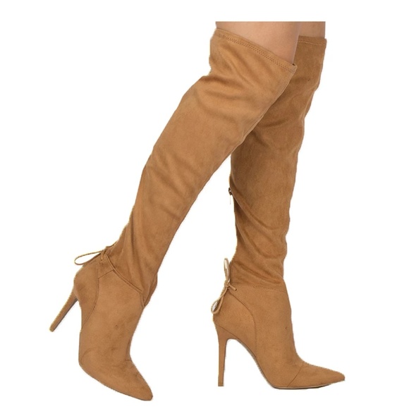 Camel Stretch Over the Knee Boots - Picture 1 of 4